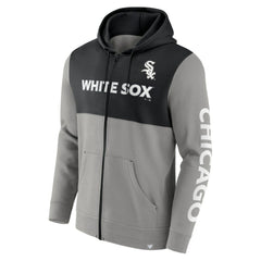 Chicago White Sox Fanatics Ace Hoodie Full-Zip Sweatshirt - Gray/Black - Fanatics Discount