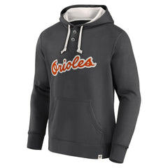 Fanatics Baltimore Orioles Black Plan for Adversity Henley Fleece Pullover Hoodie - Fanatics Online