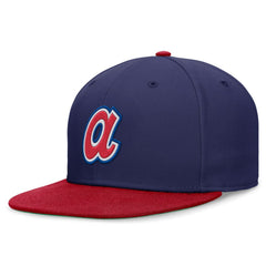 Atlanta Braves Nike Rewind Cooperstown True Performance Fitted Hat - Royal/Red - Nike Sale