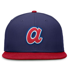Atlanta Braves Nike Rewind Cooperstown True Performance Fitted Hat - Royal/Red - Nike Sale