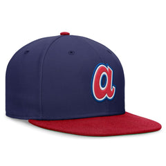 Atlanta Braves Nike Rewind Cooperstown True Performance Fitted Hat - Royal/Red - Nike Sale