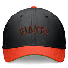San Francisco Giants Nike Cooperstown Collection Rewind Swooshflex Performance Hat - Black/Orange - Nike Sale