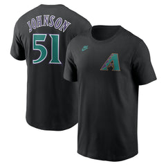 Randy Johnson Arizona Diamondbacks Nike Fuse Name & Number T-Shirt - Black - Nike Sale
