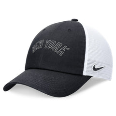 New York Yankees Nike Wordmark Adjustable Trucker Hat - Navy - Nike Discount
