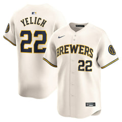 Christian Yelich Milwaukee Brewers Nike Home Limited Player Jersey - Cream - Nike Sale