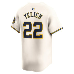 Christian Yelich Milwaukee Brewers Nike Home Limited Player Jersey - Cream - Nike Sale