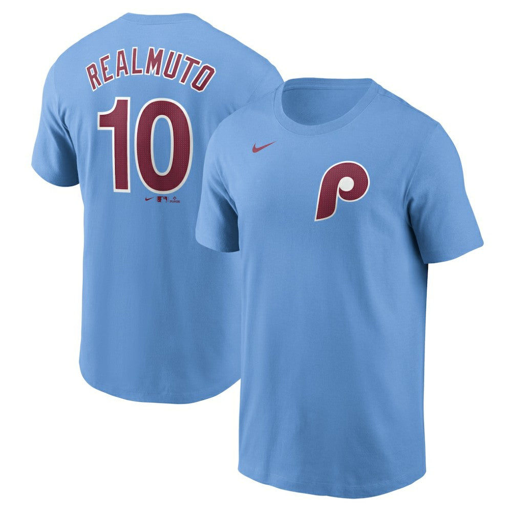 J.T. Realmuto Philadelphia Phillies Nike Fuse Name & Number T-Shirt - Light Blue - Nike Sale