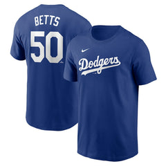 Mookie Betts Los Angeles Dodgers Nike Fuse Name & Number T-Shirt - Royal - Nike Discount