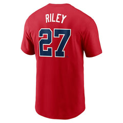 Austin Riley Atlanta Braves Nike Fuse Name & Number T-Shirt - Red - Nike Discount