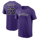 Kris Bryant Colorado Rockies Nike Fuse Name & Number T-Shirt - Purple - Nike Discount