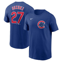 Seiya Suzuki Chicago Cubs Nike Fuse Name & Number T-Shirt - Royal - Nike Lifestyle