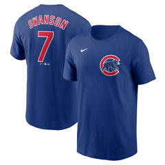 Dansby Swanson Chicago Cubs Nike Fuse Name & Number T-Shirt - Royal - Nike on Sale