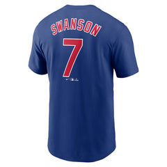 Dansby Swanson Chicago Cubs Nike Fuse Name & Number T-Shirt - Royal - Nike on Sale