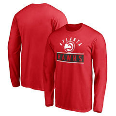 Atlanta Hawks Team Arch Knockout Long Sleeve T-Shirt Red
