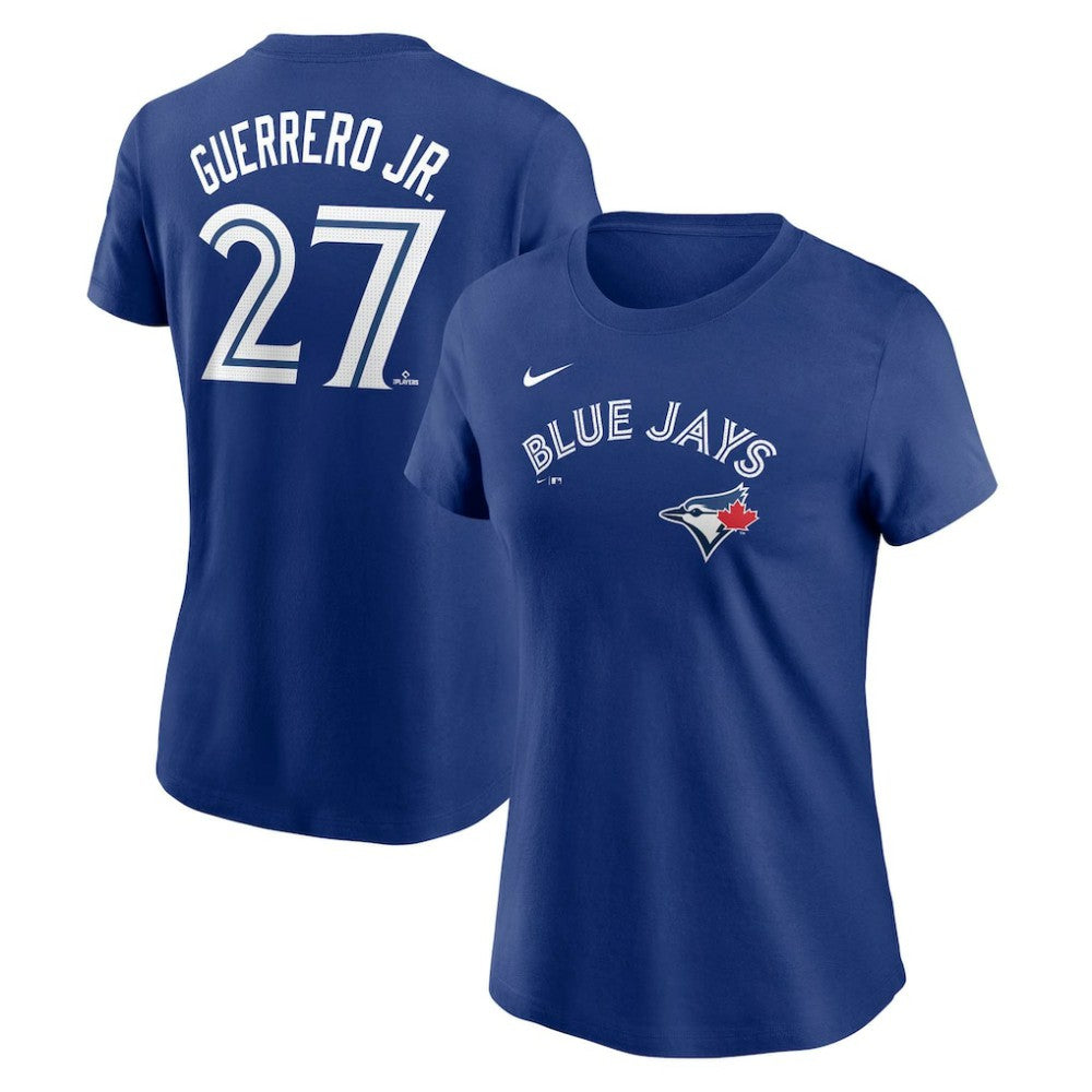 Vladimir Guerrero Jr. Toronto Blue Jays Nike Women's Cooperstown Collection Fuse Name & Number T-Shirt - Royal - Nike Lifestyle