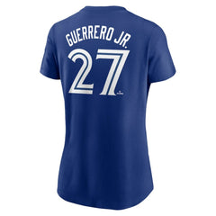 Vladimir Guerrero Jr. Toronto Blue Jays Nike Women's Cooperstown Collection Fuse Name & Number T-Shirt - Royal - Nike Lifestyle