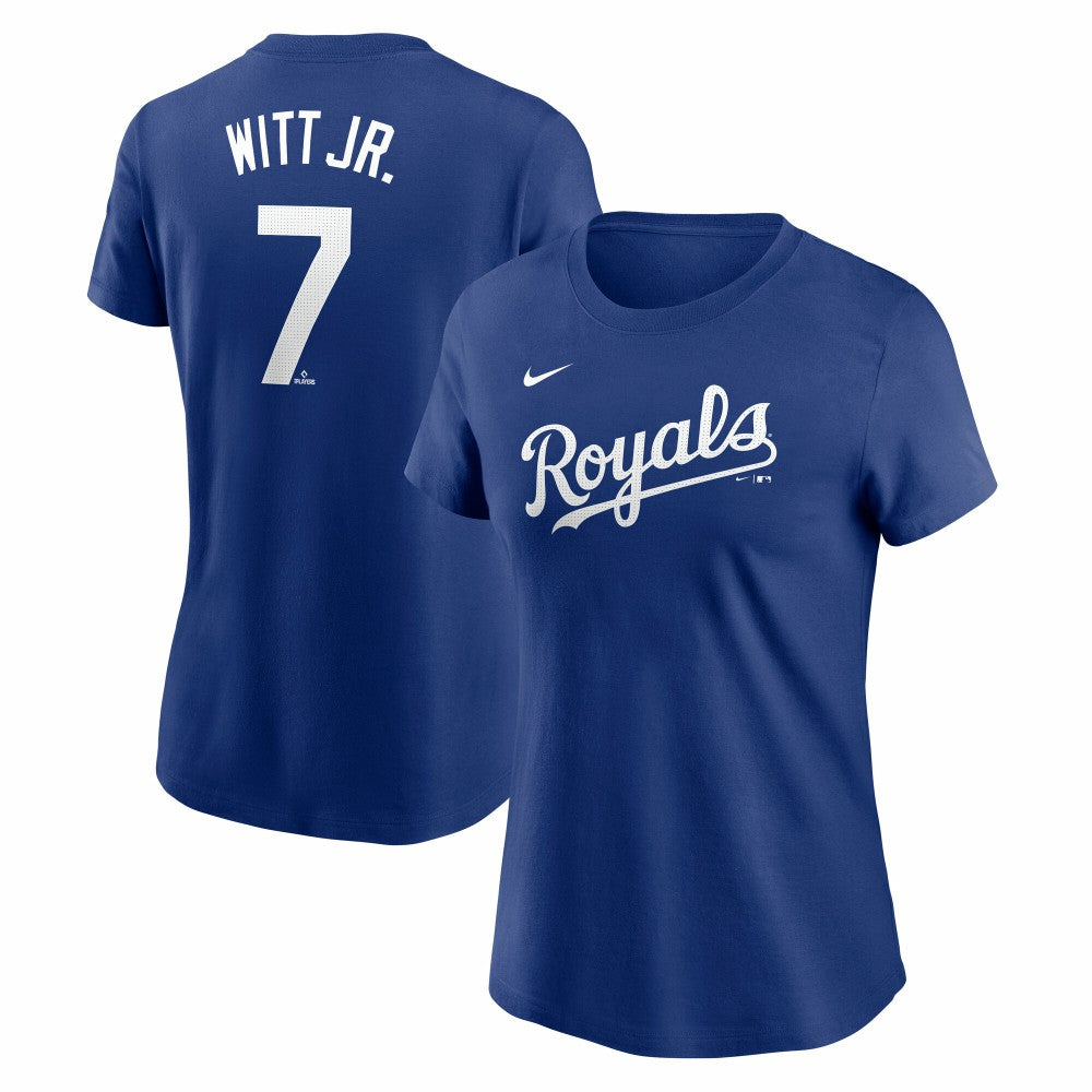Bobby Witt Jr. Kansas City Royals Nike Women's Cooperstown Collection Fuse Name & Number T-Shirt - Royal - Nike Online