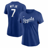 Bobby Witt Jr. Kansas City Royals Nike Women's Cooperstown Collection Fuse Name & Number T-Shirt - Royal - Nike Online