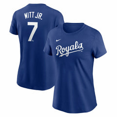 Bobby Witt Jr. Kansas City Royals Nike Women's Cooperstown Collection Fuse Name & Number T-Shirt - Royal - Nike Online