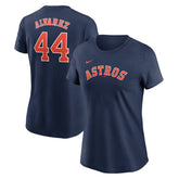 Yordan Alvarez Houston Astros Nike Women's Cooperstown Collection Fuse Name & Number T-Shirt - Navy - Nike Discount
