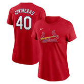 Willson Contreras St. Louis Cardinals Nike Women's Cooperstown Collection Fuse Name & Number T-Shirt - Red - Nike Sale
