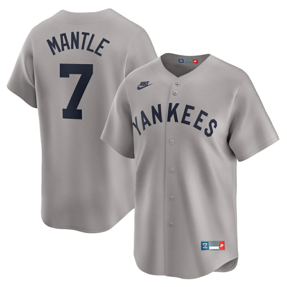 Mickey Mantle New York Yankees Nike Throwback Cooperstown Collection Limited Jersey - Gray - Nike Discount