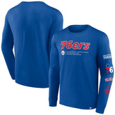 Philadelphia 76ers Baseline Long Sleeve T-Shirt Royal | Fanatics outlet