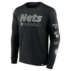 Brooklyn Nets Baseline Long Sleeve T-Shirt Black | Fanatics discount