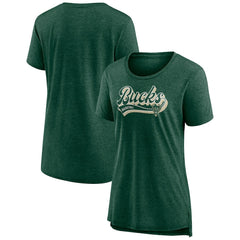 Milwaukee Bucks Women's League Leader Tri-Blend T-Shirt Hunter Green | Fanatics online