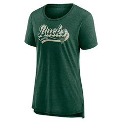 Milwaukee Bucks Women's League Leader Tri-Blend T-Shirt Hunter Green | Fanatics online