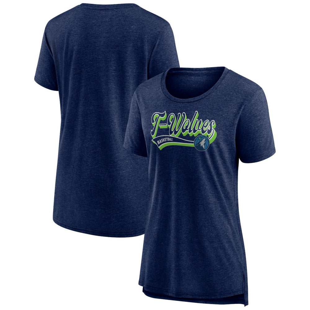 Minnesota Timberwolves Women's League Leader Tri-Blend T-Shirt Heather Navy | Fanatics outlet