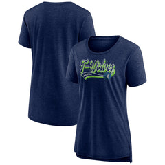 Minnesota Timberwolves Women's League Leader Tri-Blend T-Shirt Heather Navy | Fanatics outlet