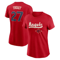 Mike Trout Los Angeles Angels Nike Women's 2024 City Connect Fuse Player Name & Number T-Shirt - Red - Nike Discount