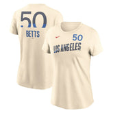 Mookie Betts Los Angeles Dodgers Nike Women's 2024 City Connect Fuse Name & Number T-Shirt - Navy - Nike Online
