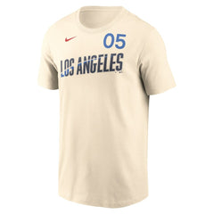 Freddie Freeman Los Angeles Dodgers Nike 2024 City Connect Fuse Name & Number T-Shirt - Cream - Nike Lifestyle