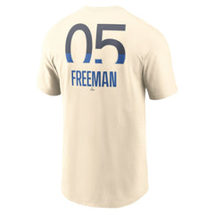 Freddie Freeman Los Angeles Dodgers Nike 2024 City Connect Fuse Name & Number T-Shirt - Cream - Nike Lifestyle