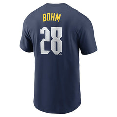 Alec Bohm Philadelphia Phillies Nike 2024 City Connect Fuse Name & Number T-Shirt - Navy - Nike Discount