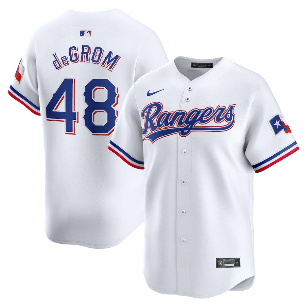 Jacob deGrom Texas Rangers Nike Home Limited Player Jersey - White - Nike Lifestyle