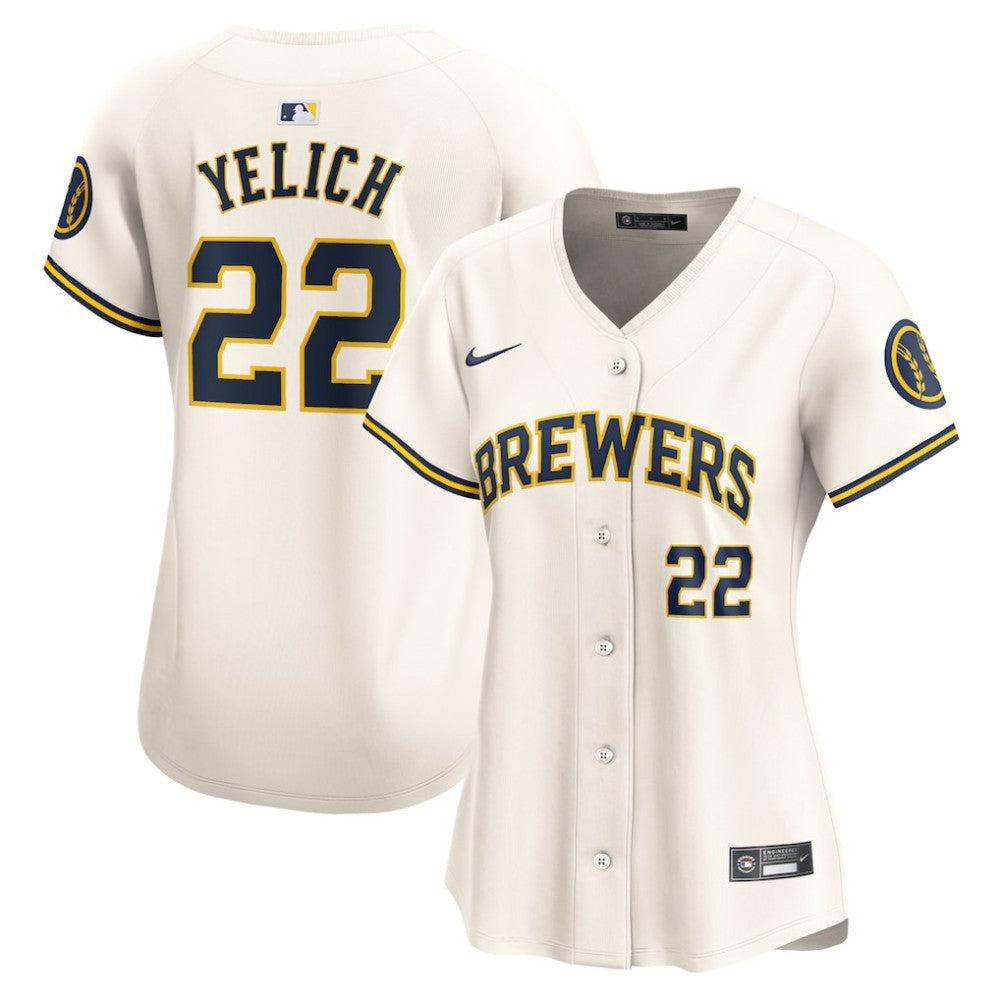 Christian Yelich Milwaukee Brewers Nike Women's Home Limited Player Jersey - Cream - Nike Lifestyle