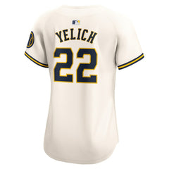 Christian Yelich Milwaukee Brewers Nike Women's Home Limited Player Jersey - Cream - Nike Lifestyle
