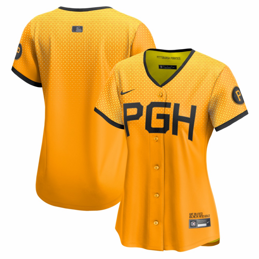 Pittsburgh Pirates Nike Women's City Connect Limited Jersey - Gold - Nike Online