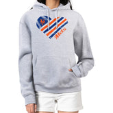 New York Mets G-III 4Her by Carl Banks Women's Heart Fleece Pullover Hoodie - Heather Gray - MLB Discount