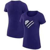 Colorado Rockies G-III 4Her by Carl Banks Women's Super-Slim Fit Lightweight Heart Graphic T-Shirt - Purple - MLB Discount