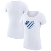 Kansas City Royals G-III 4Her by Carl Banks Women's Super-Slim Fit Lightweight Heart Graphic T-Shirt - White - MLB Discount