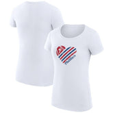 Philadelphia Phillies G-III 4Her by Carl Banks Women's Super-Slim Fit Lightweight Heart Graphic T-Shirt - White - MLB Lifestyle