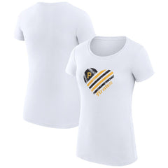 Pittsburgh Pirates G-III 4Her by Carl Banks Women's Super-Slim Fit Lightweight Heart Graphic T-Shirt - White - MLB Online