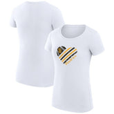 San Diego Padres G-III 4Her by Carl Banks Women's Super-Slim Fit Lightweight Heart Graphic T-Shirt - White - MLB Sale