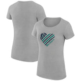 Seattle Mariners G-III 4Her by Carl Banks Women's Super-Slim Fit Lightweight Heart Graphic T-Shirt - Heather Gray - MLB Online