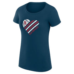 St. Louis Cardinals G-III 4Her by Carl Banks Women's Super-Slim Fit Lightweight Heart Graphic T-Shirt - Navy - MLB Online
