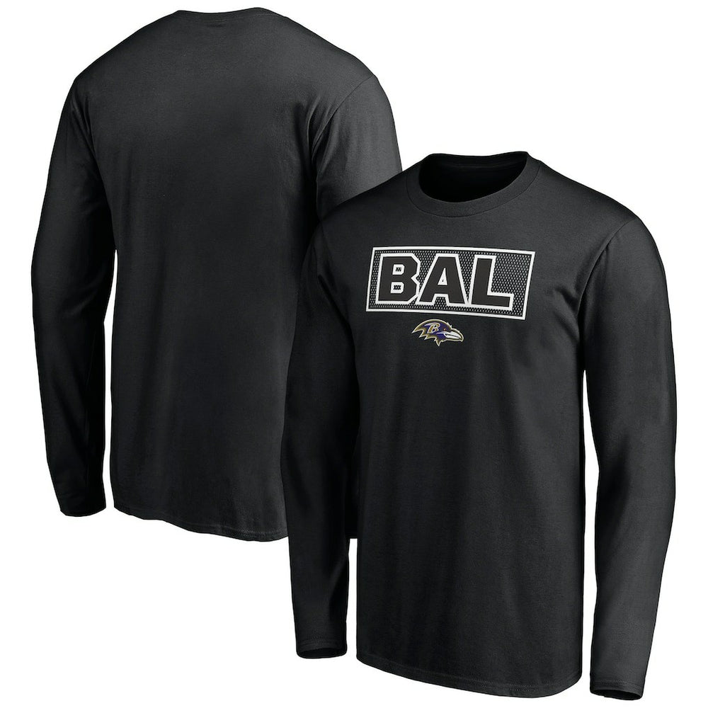 Baltimore Ravens Squad Throwbacks Long Sleeve T-Shirt Black